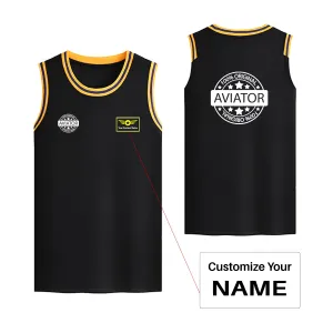 0 Original Aviator Designed Basketball Style Sports Tank Tops