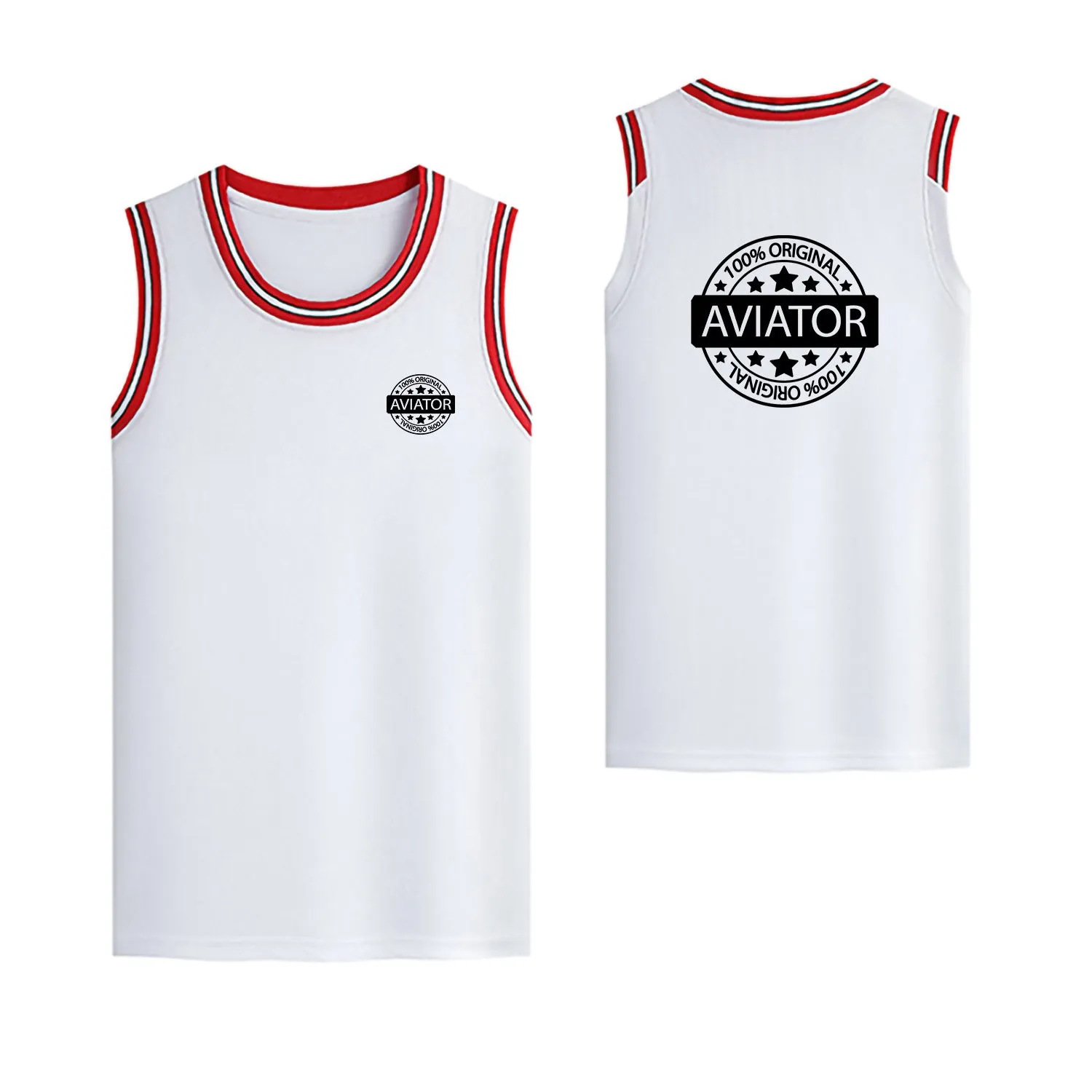 0 Original Aviator Designed Basketball Style Sports Tank Tops