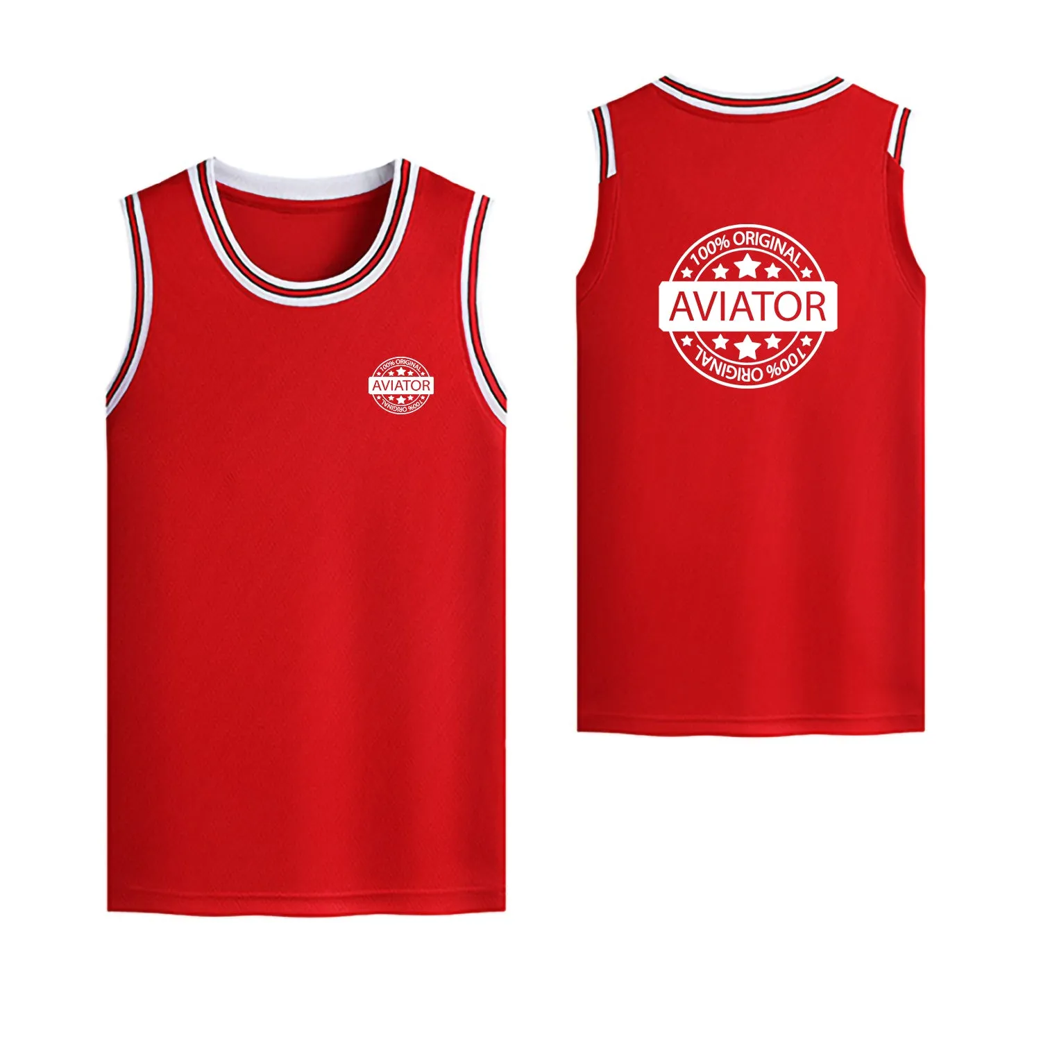 0 Original Aviator Designed Basketball Style Sports Tank Tops
