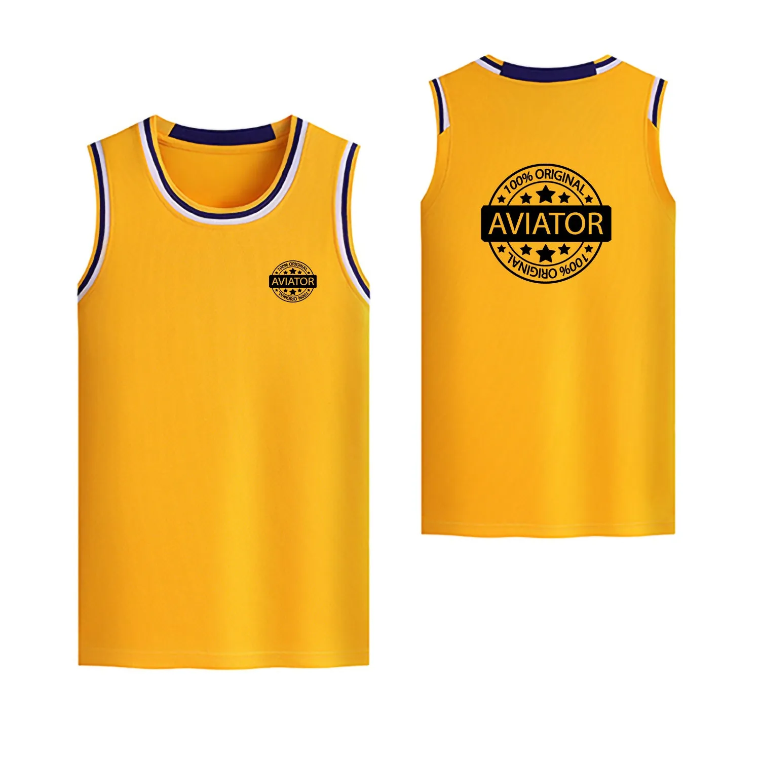 0 Original Aviator Designed Basketball Style Sports Tank Tops