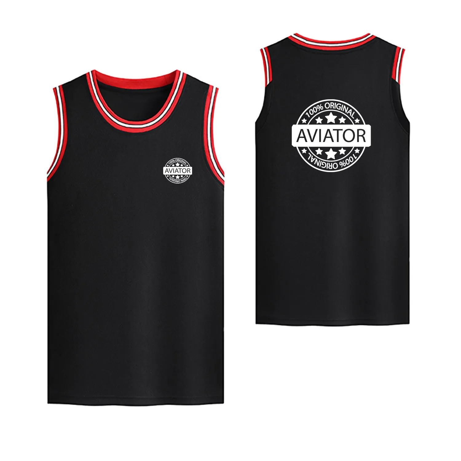 0 Original Aviator Designed Basketball Style Sports Tank Tops