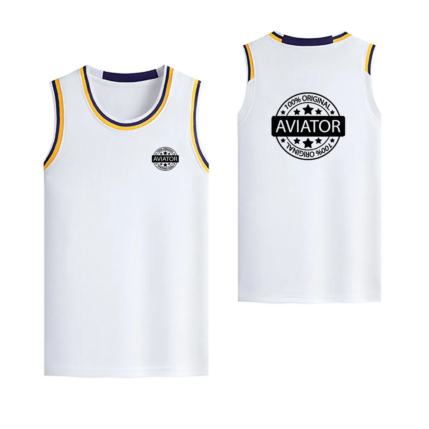 0 Original Aviator Designed Basketball Style Sports Tank Tops