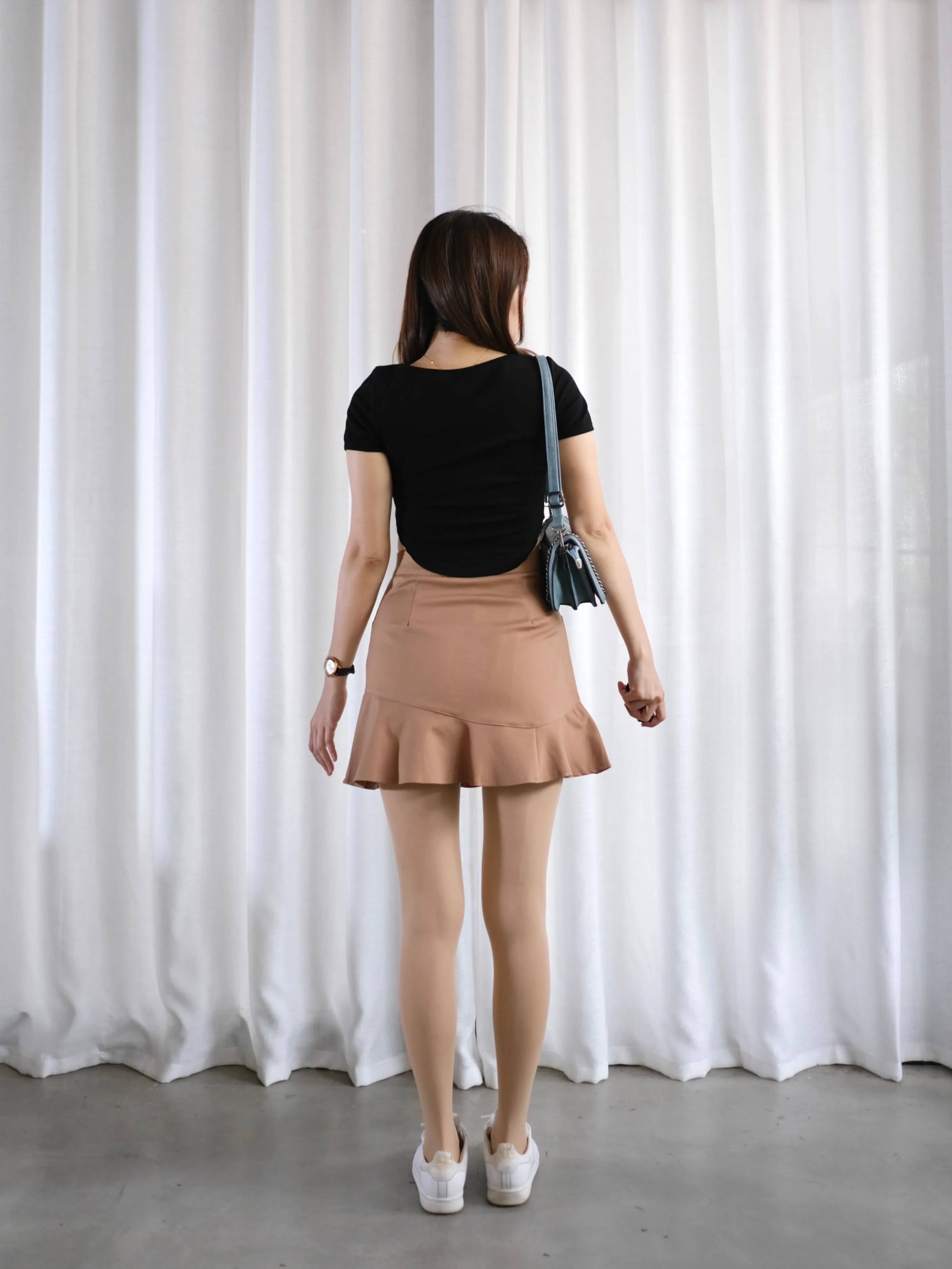 ACEWIN Button Front Round Neck and Hem Cotton T-Shirt (Size S-M) 110313