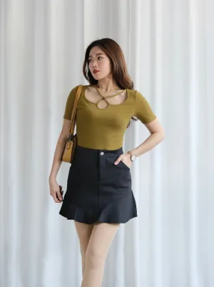 ACEWIN Keyhole Detail Cotton T-Shirt (Size S-L) 110309