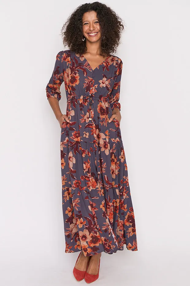 Adeline Wall Flower Maxi Dress
