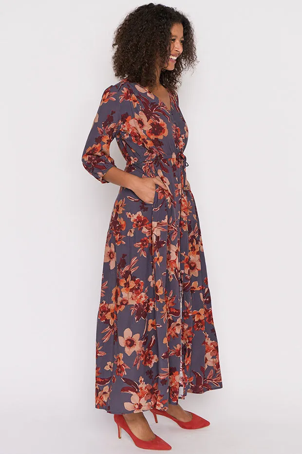 Adeline Wall Flower Maxi Dress