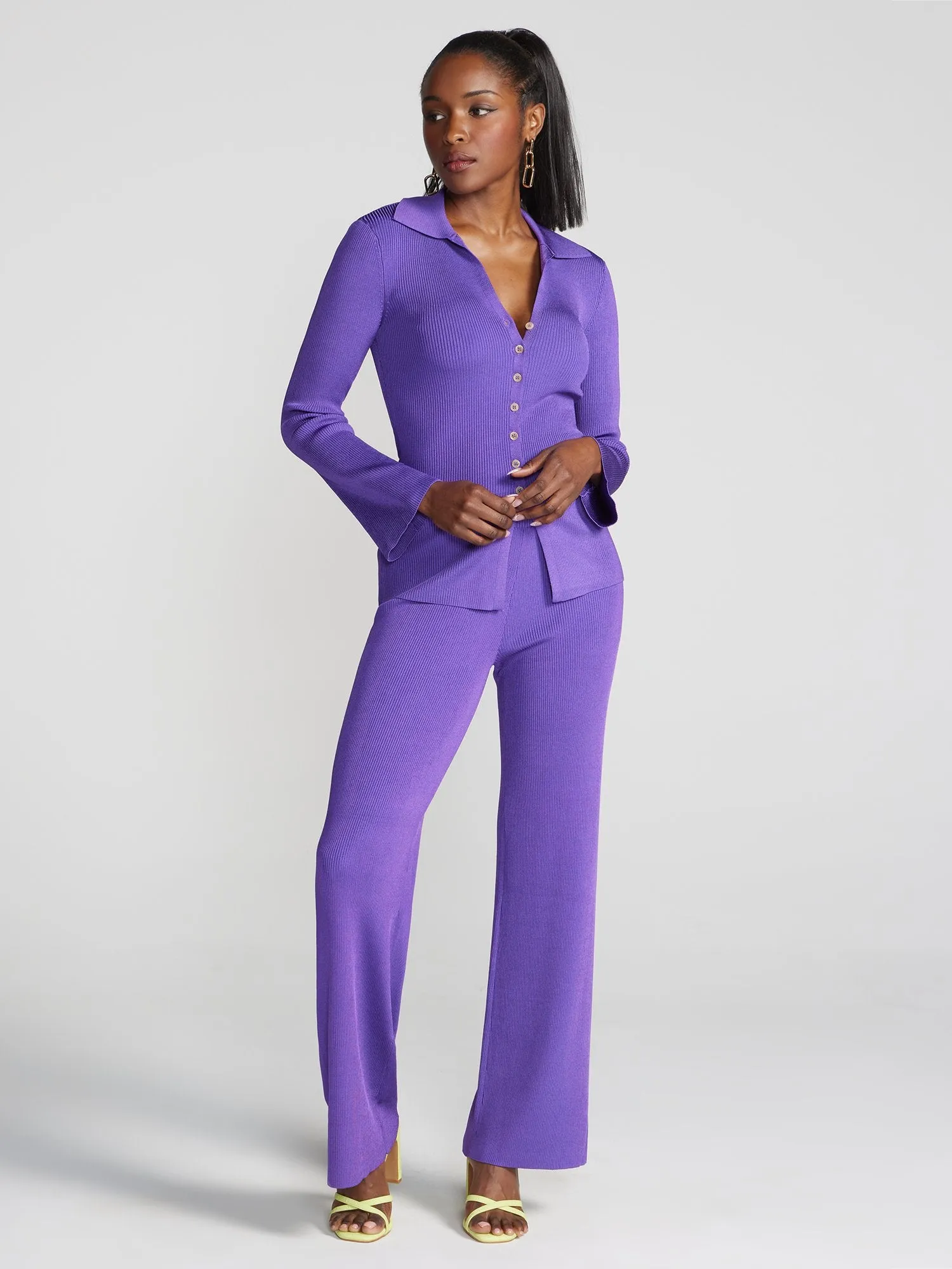 Akhzari Peplum Button-Front Shirt