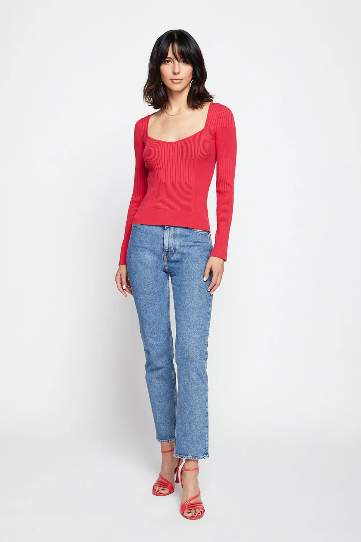 Bailey 44 Gro Sweater Top In Campari
