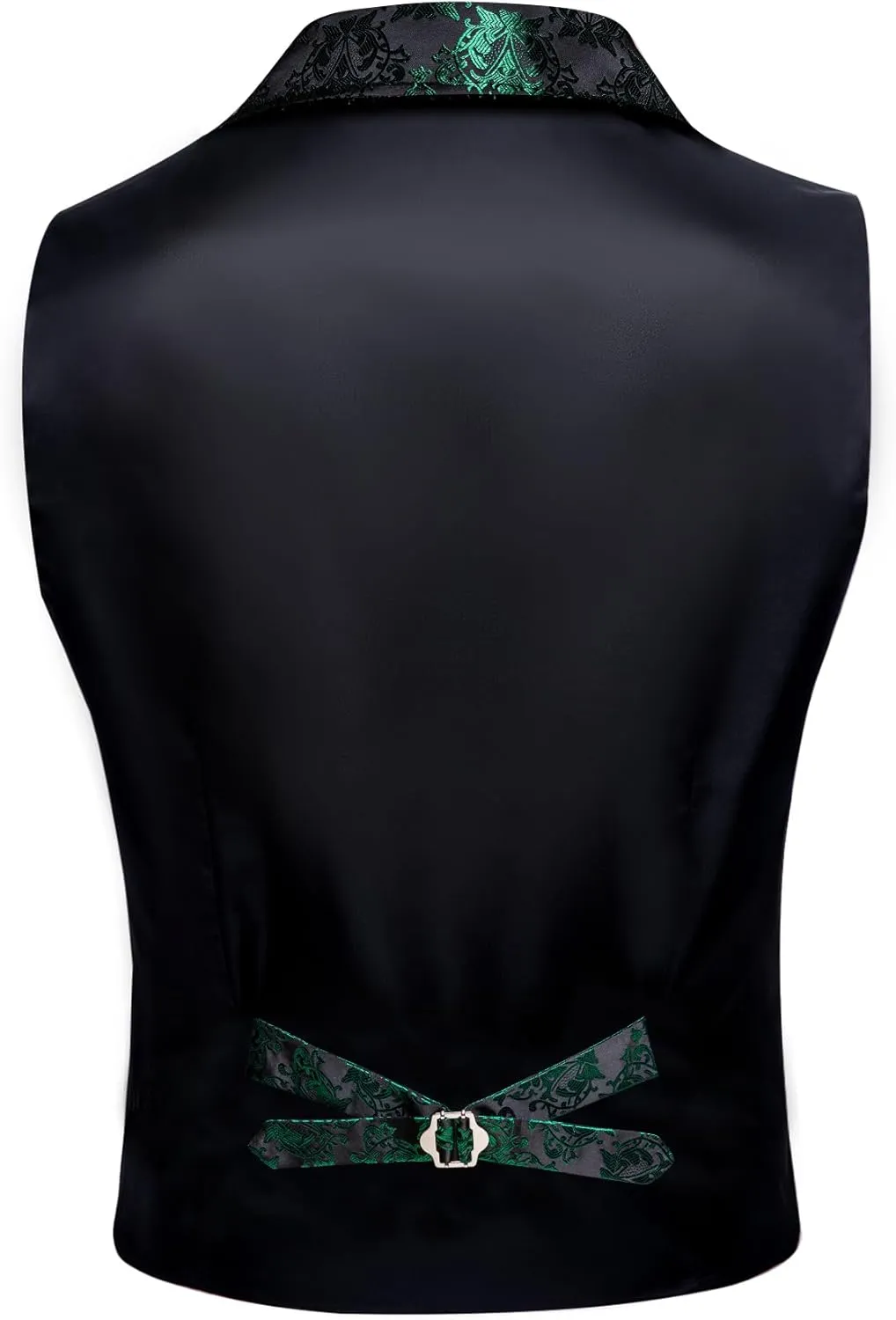 Barry.Wang Mens Victorian Suit Vest Lapel Collar Silk Paisley Steampunk Gothic Waistcoat Formal/Leisure Party