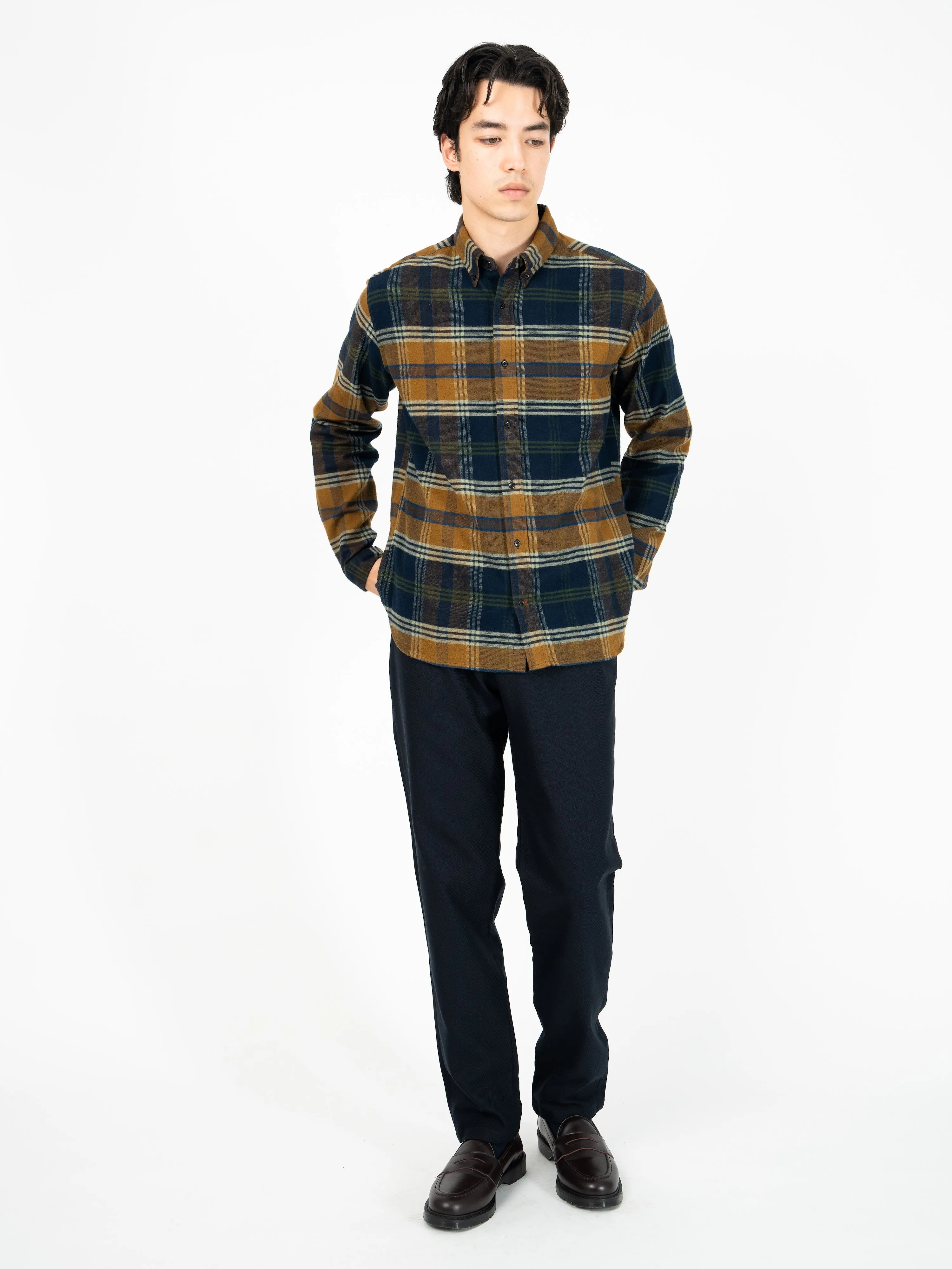 Brook Shirt Colman Navy/Ginger