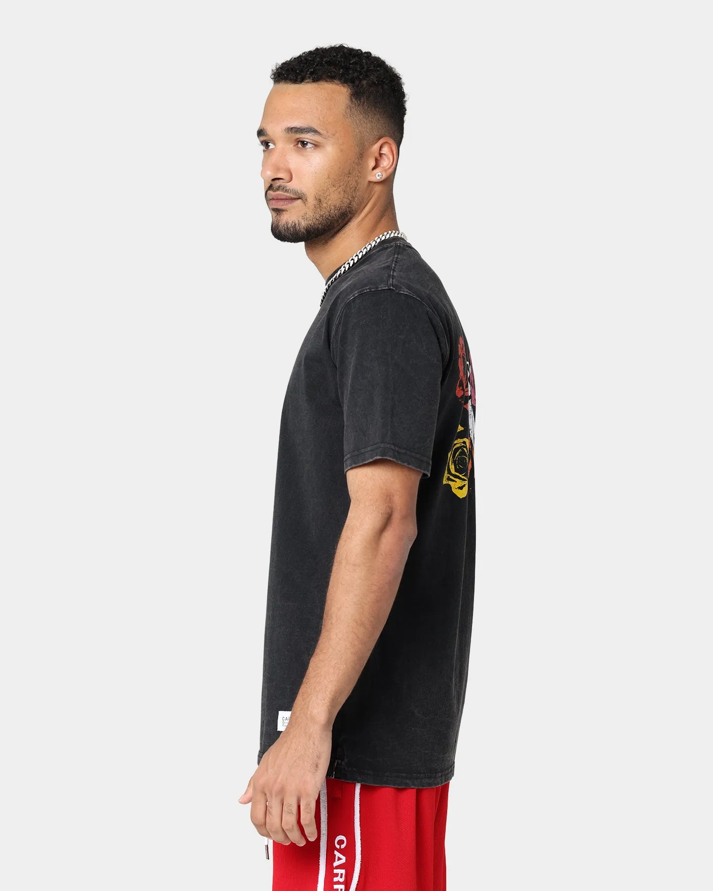 Carre Multi-Rose Vintage T-Shirt Washed Black