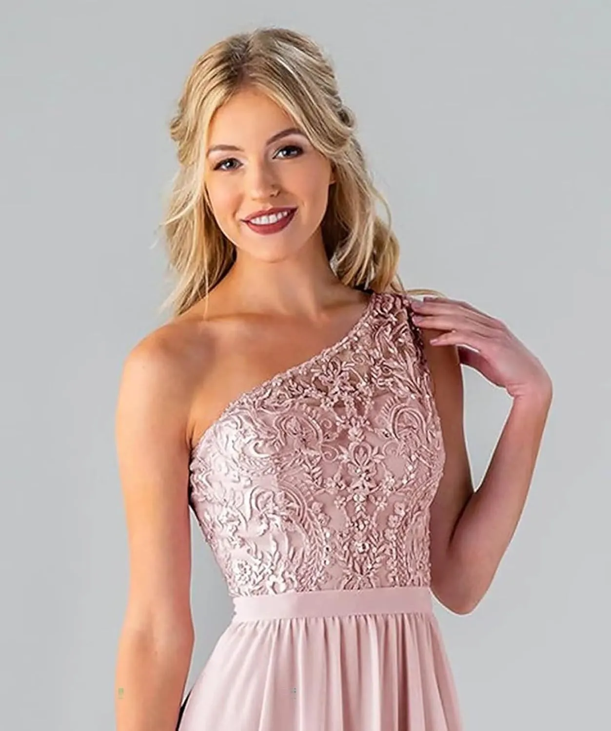 Chiffon Mother of The Bride Dresses for Wedding Lace Appliques 3/4 Sleeves High Low Formal Evening Guest Dress