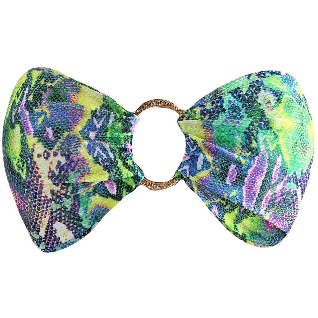 Cia Maritima Quetzal Snake Bandeau Top