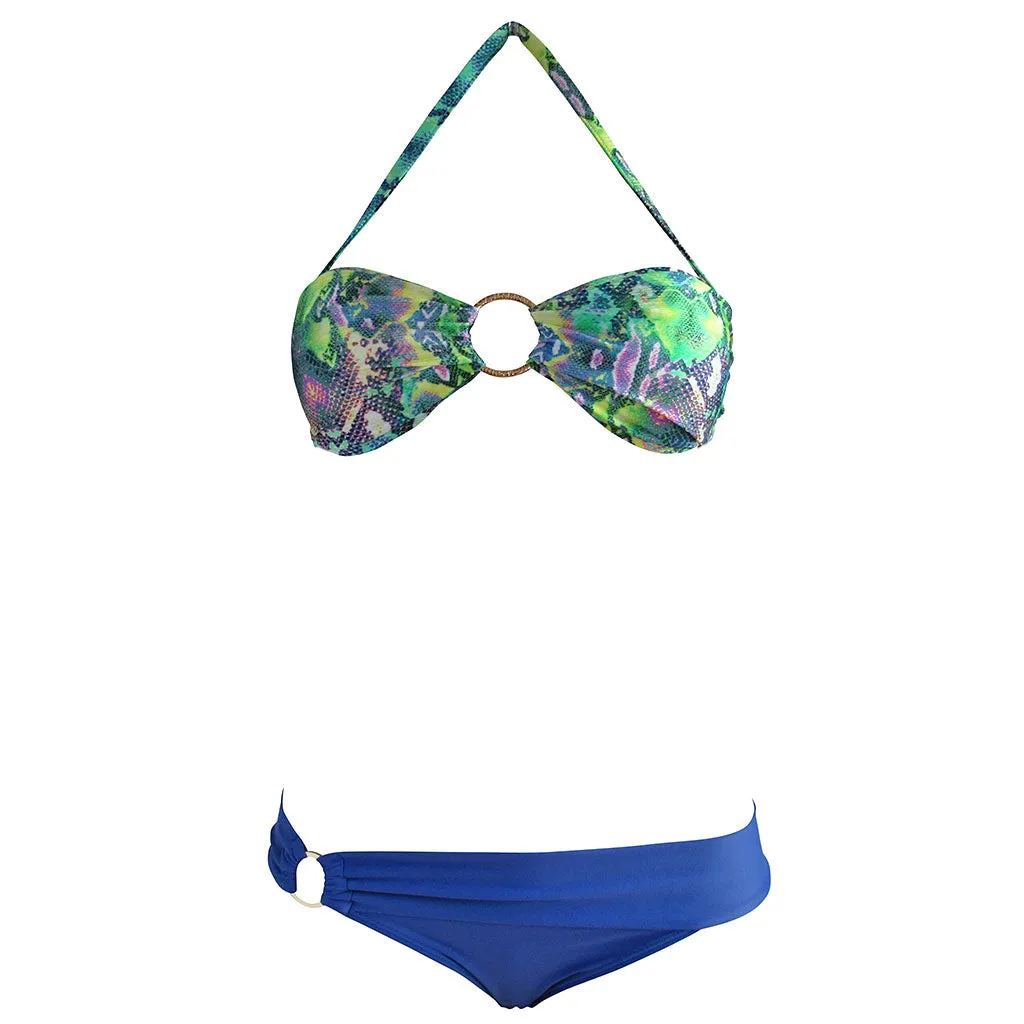 Cia Maritima Quetzal Snake Bandeau Top