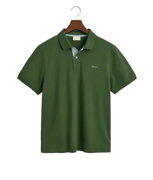 Contrast Piqué Polo Shirt - Green