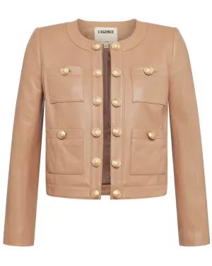 Dark Cappuccino Leather Jayde Jacket