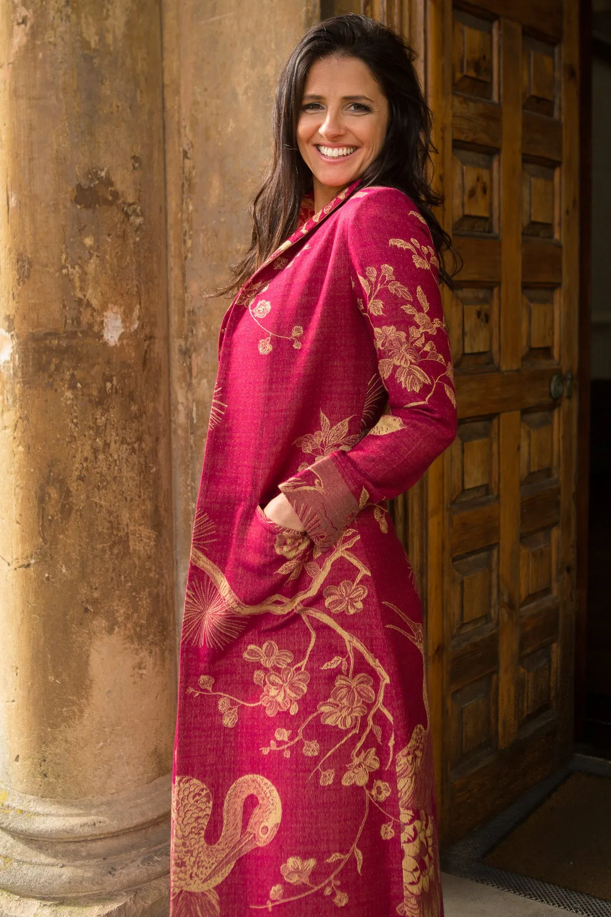 Devi Coat in Deep Raspberry - In Stock Sale