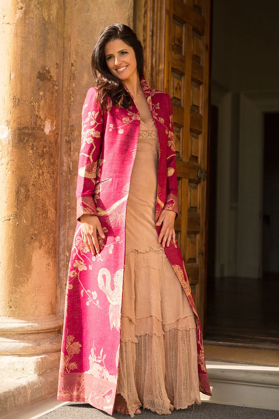 Devi Coat in Deep Raspberry - In Stock Sale