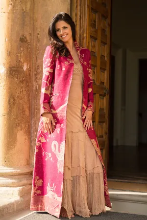 Devi Coat in Deep Raspberry - In Stock Sale