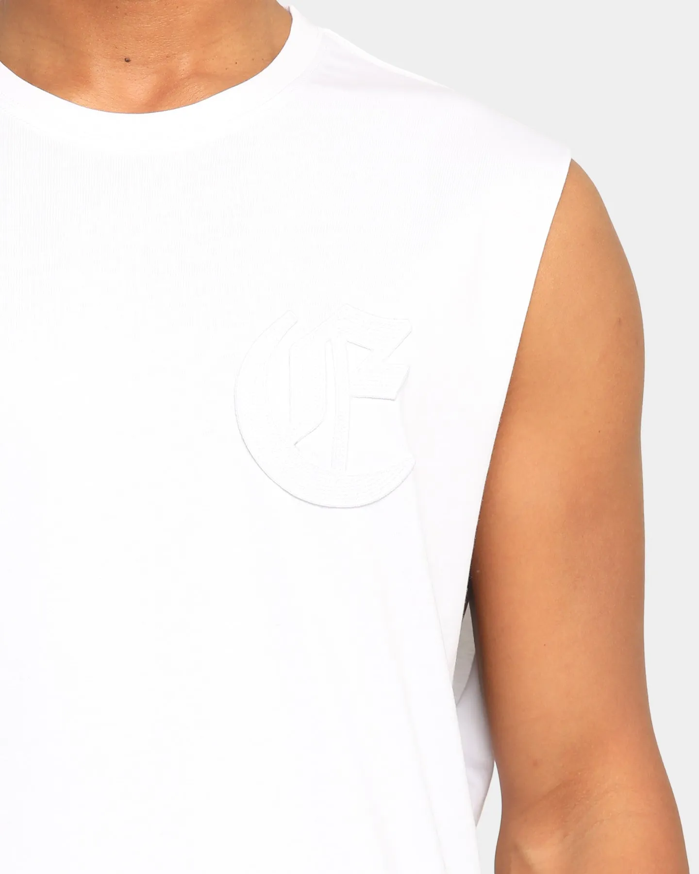 Elevn Clothing Co. Capital E Muscle T-Shirt White