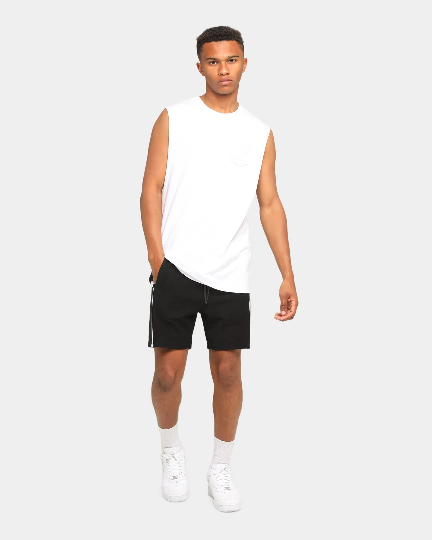 Elevn Clothing Co. Capital E Muscle T-Shirt White