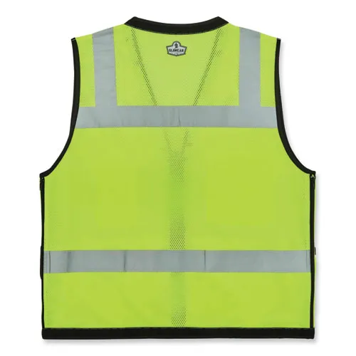 Glowear 8253hdz Class 2 Heavy-duty Mesh Surveyors Vest, Polyester, Small/medium, Lime, Ships In 1-3 Business Days