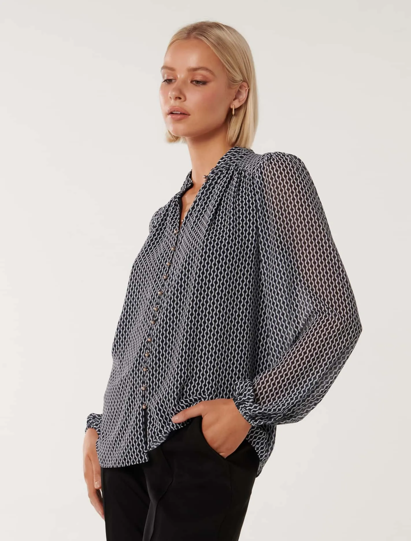 Gwen Button Detail Blouse