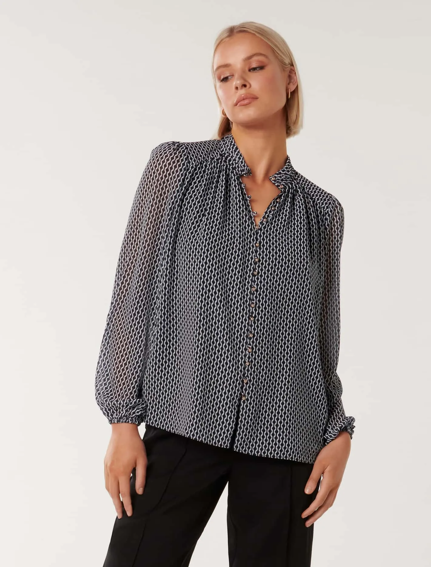 Gwen Button Detail Blouse