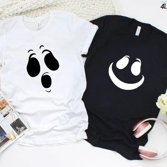 Halloween Ghost Couple Matching Outfits - Trick or Treat Set for Mom and Dad