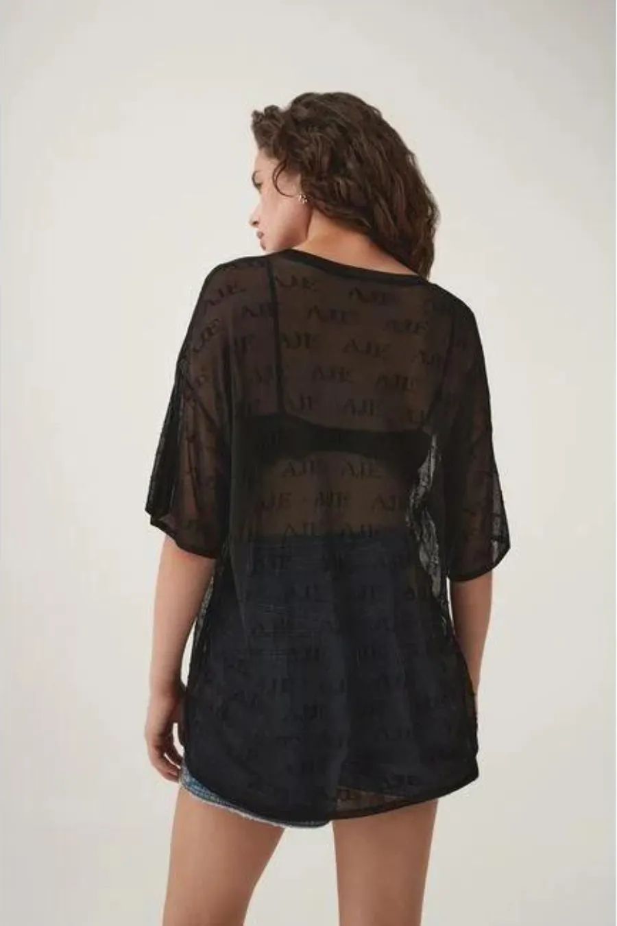 Illusionist Oversized Tee Black