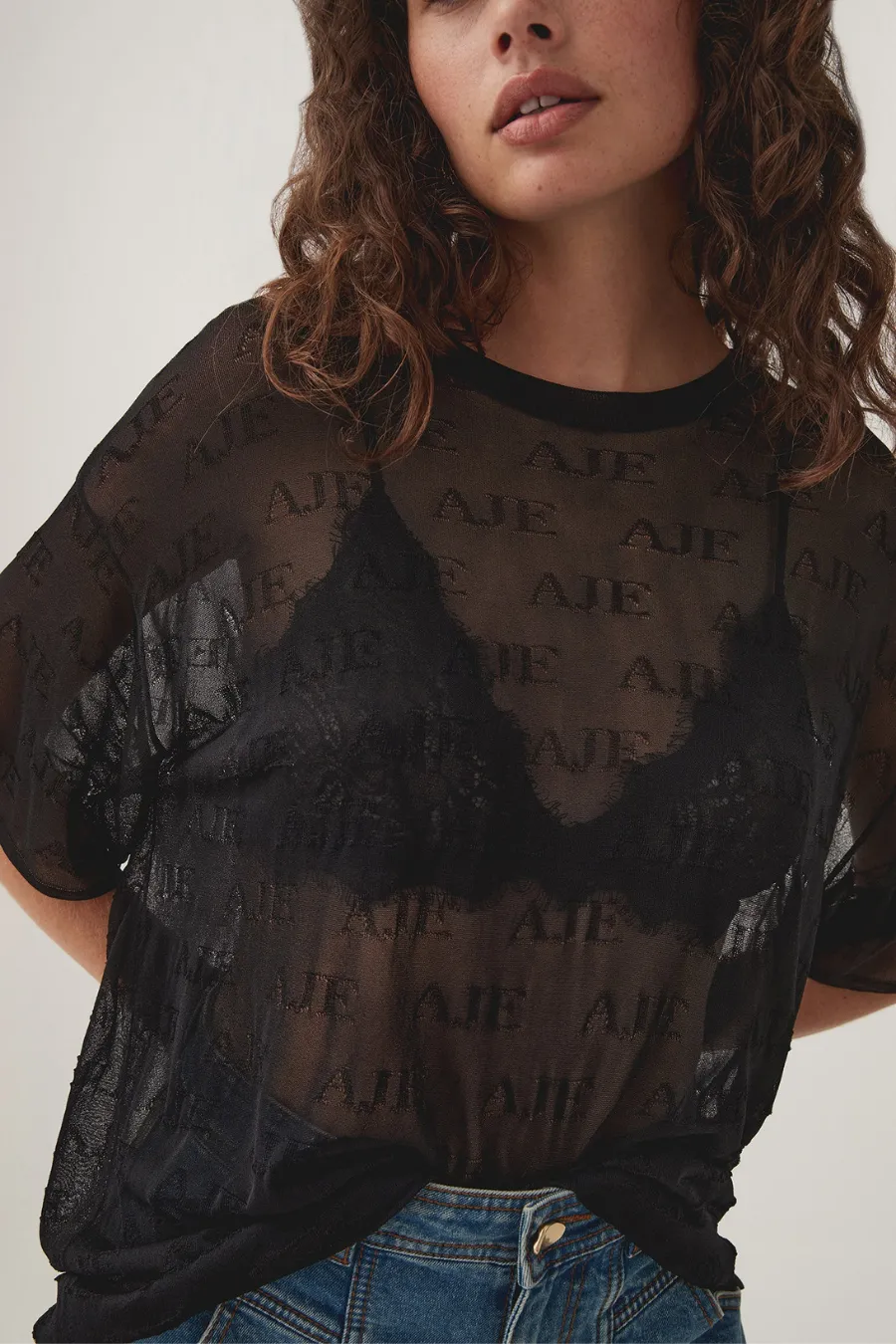 Illusionist Oversized Tee Black
