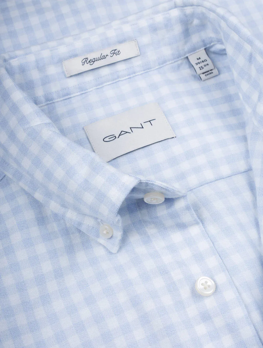 Jaspe Gingham Shirt Muted Blue