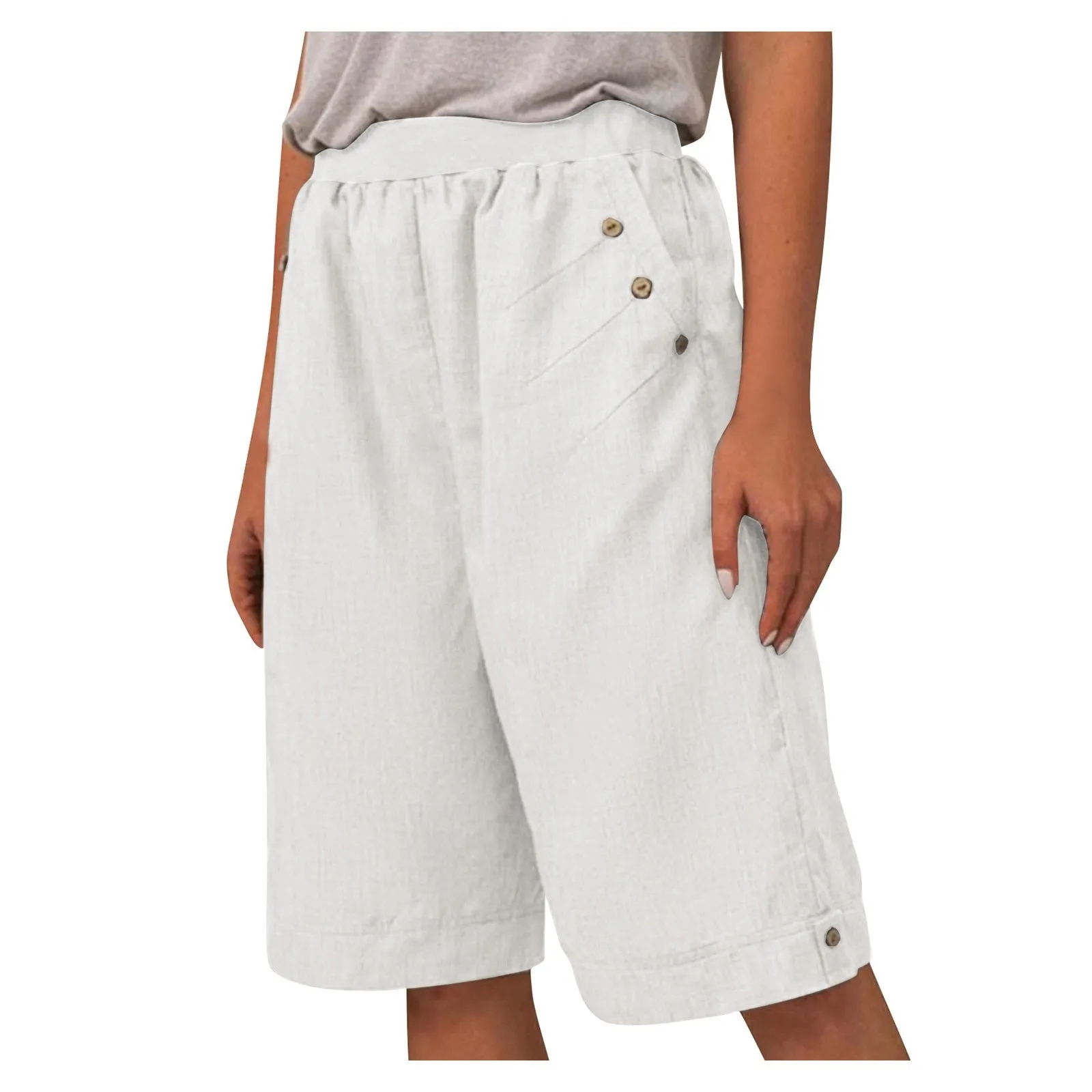 JuliaFashion - 2024 Soft Loose Knee-Length Sweatpants Short