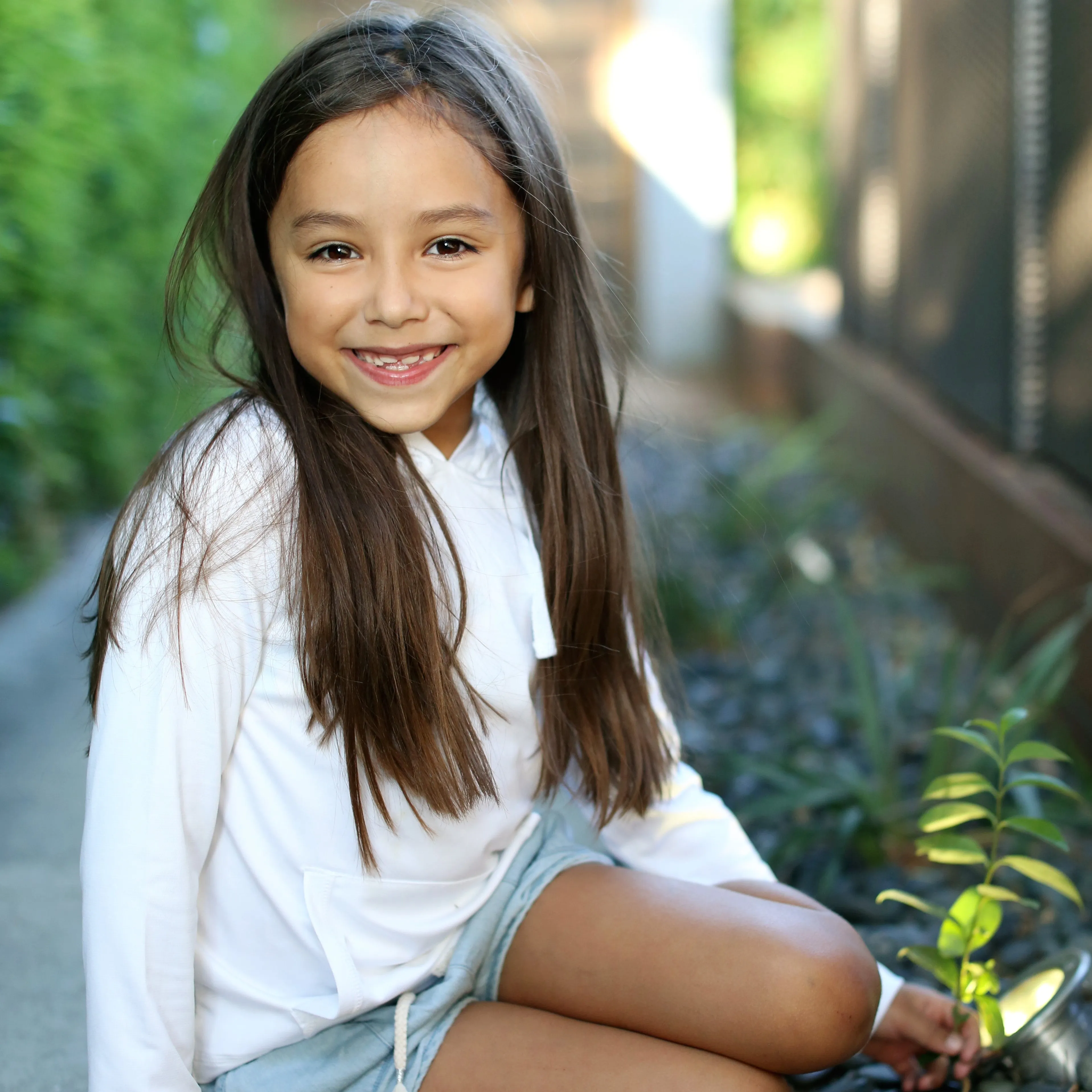 Kids Long Sleeve Hoodie - White