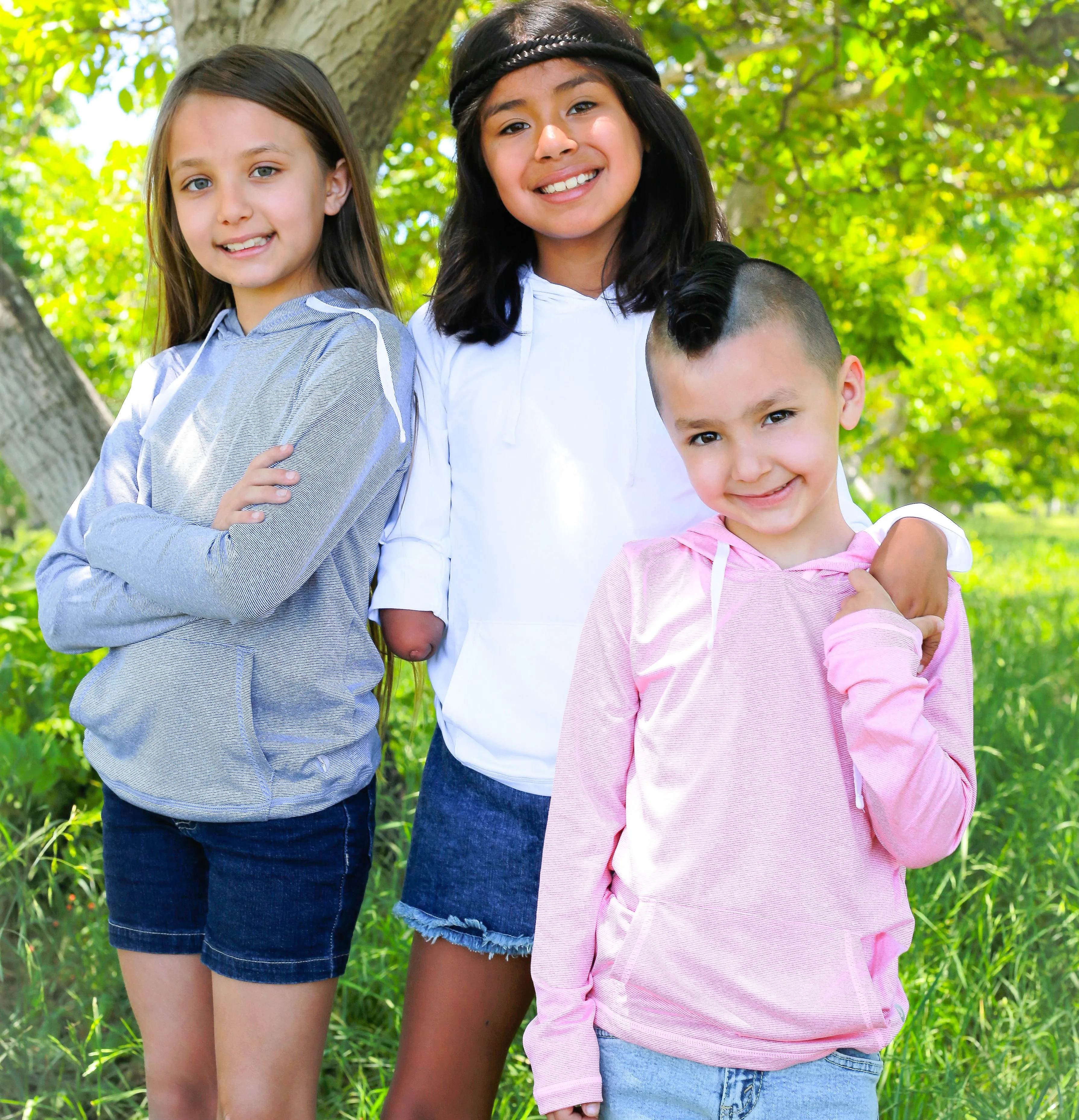 Kids Long Sleeve Hoodie - White