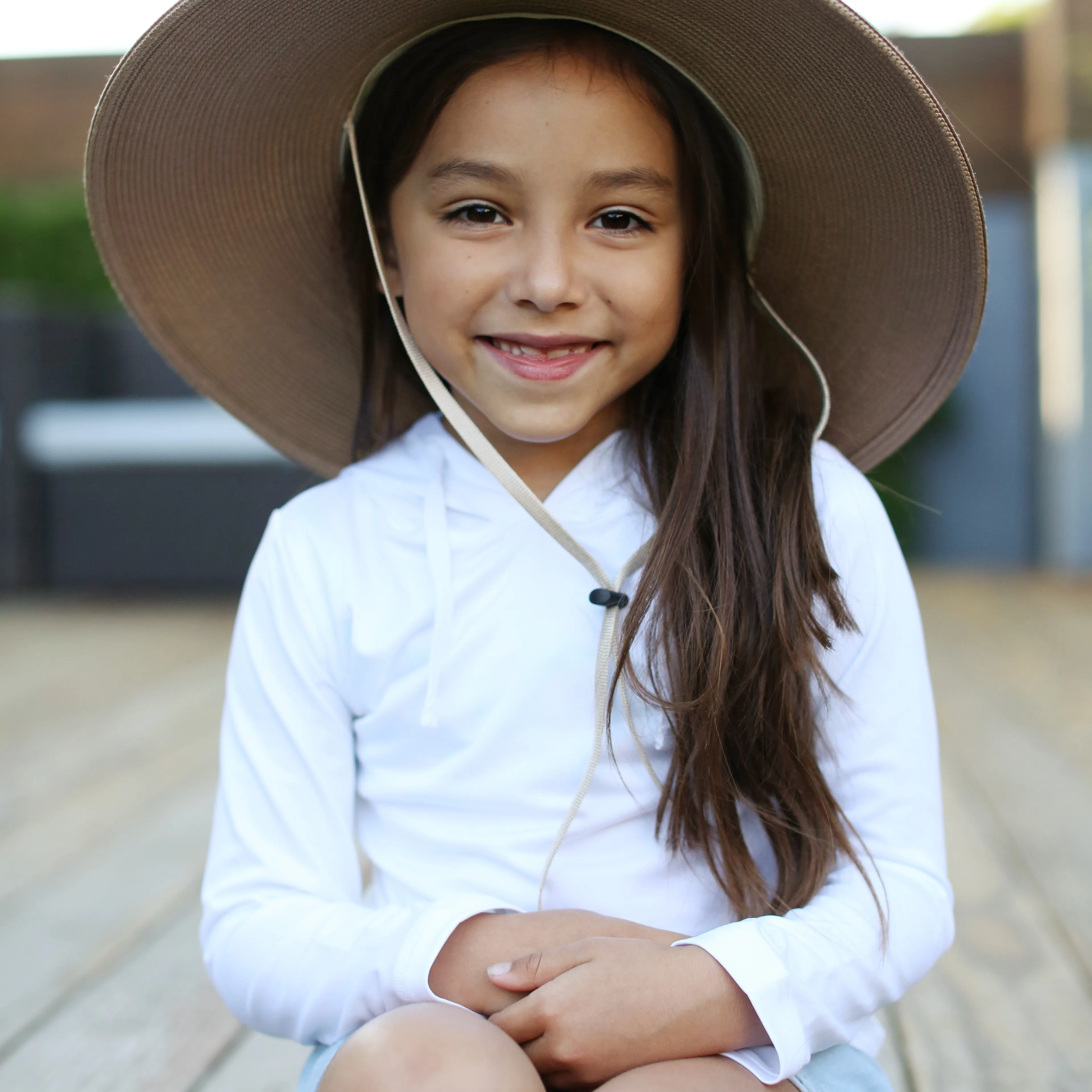 Kids Long Sleeve Hoodie - White