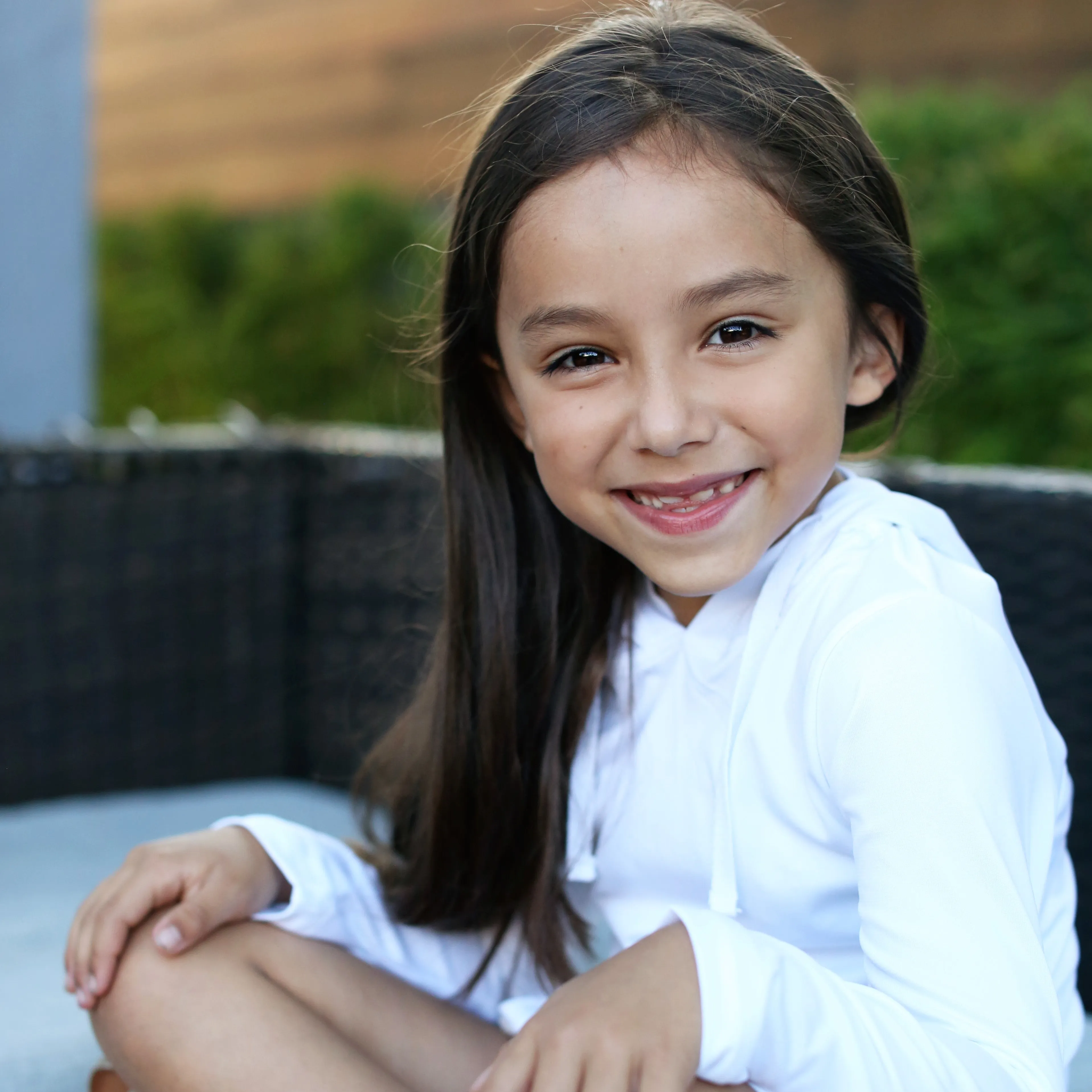 Kids Long Sleeve Hoodie - White