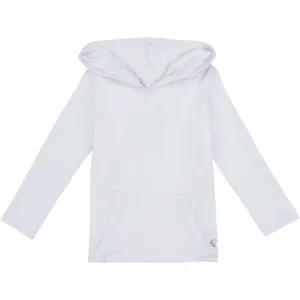 Kids Long Sleeve Hoodie - White
