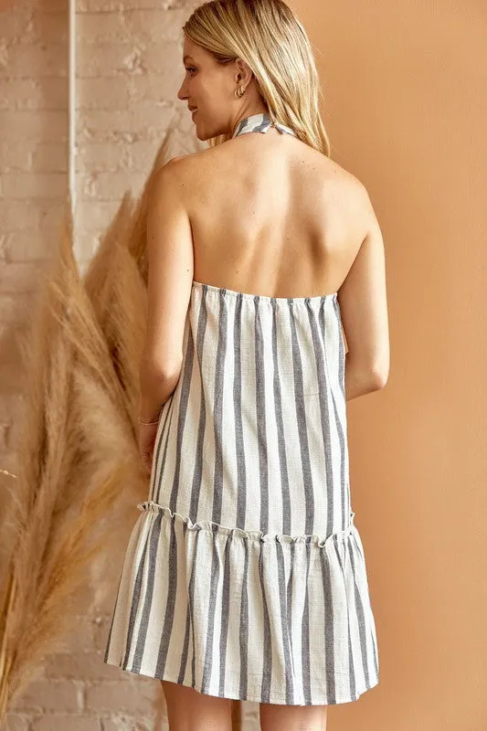 Lake Weekend Mini Striped Tiered Dress -Final Sale