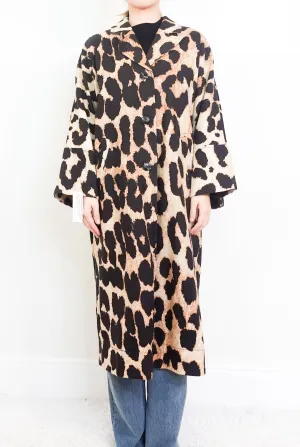 Leopard-print Long Line Coat RRP £350