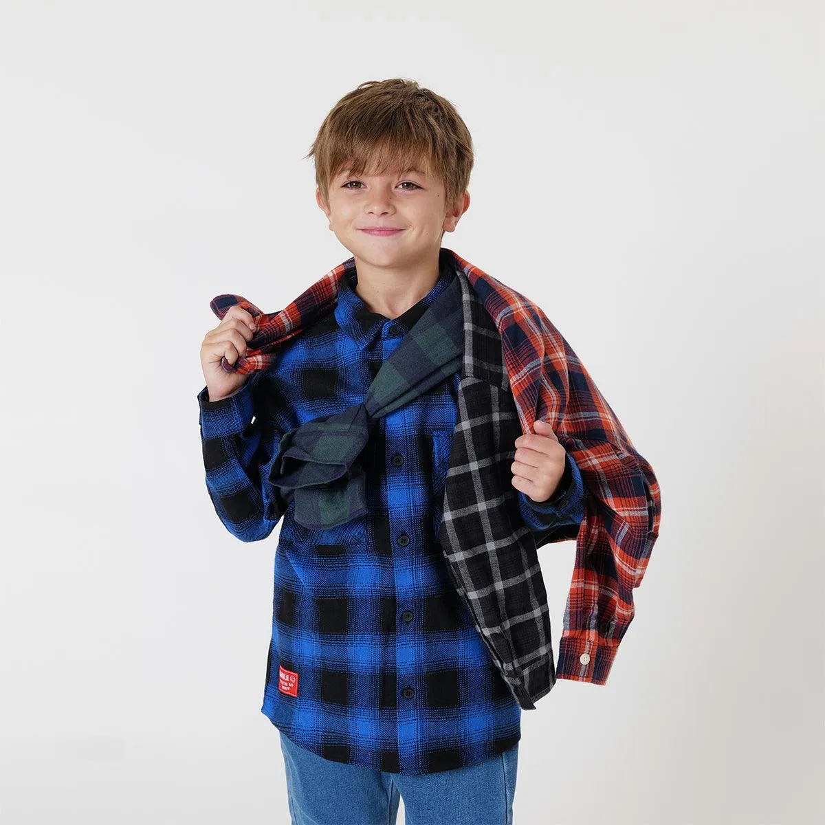 MARC & JANIE Boys Plaid Shirts 231839