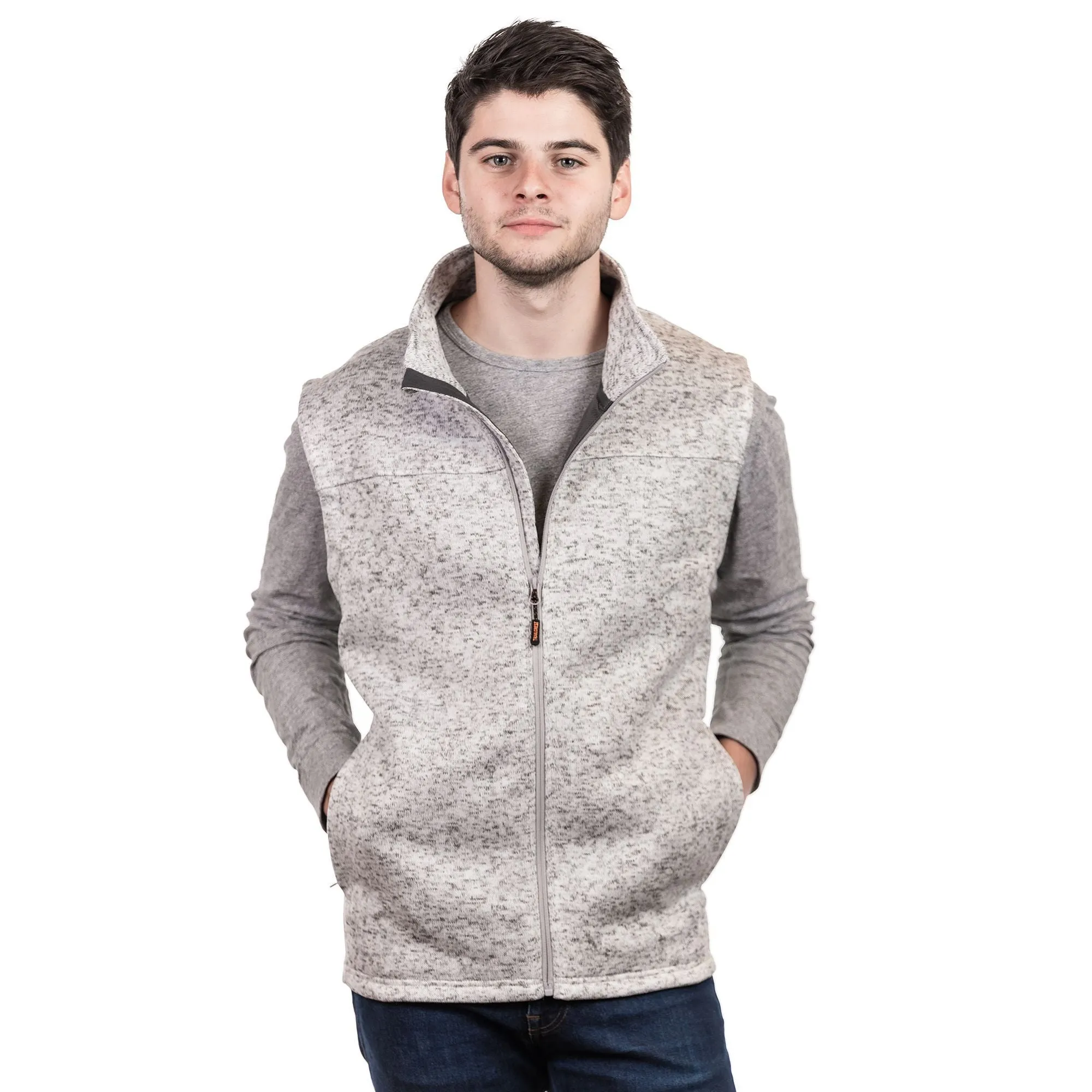 Men's Full Zip Knit Sweather Vest