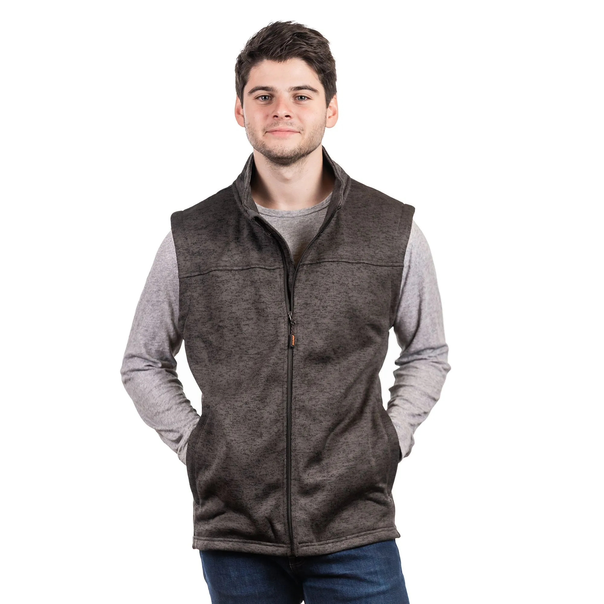 Men's Full Zip Knit Sweather Vest