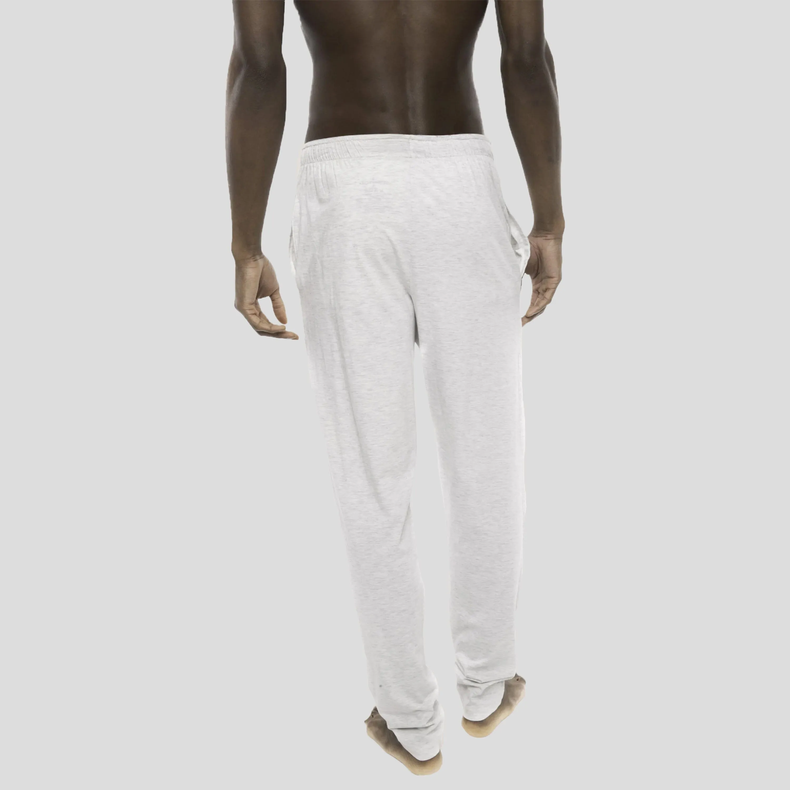 Men's Heather Contrast Elastic Sleep Pants - Grey Black - FINAL SALE