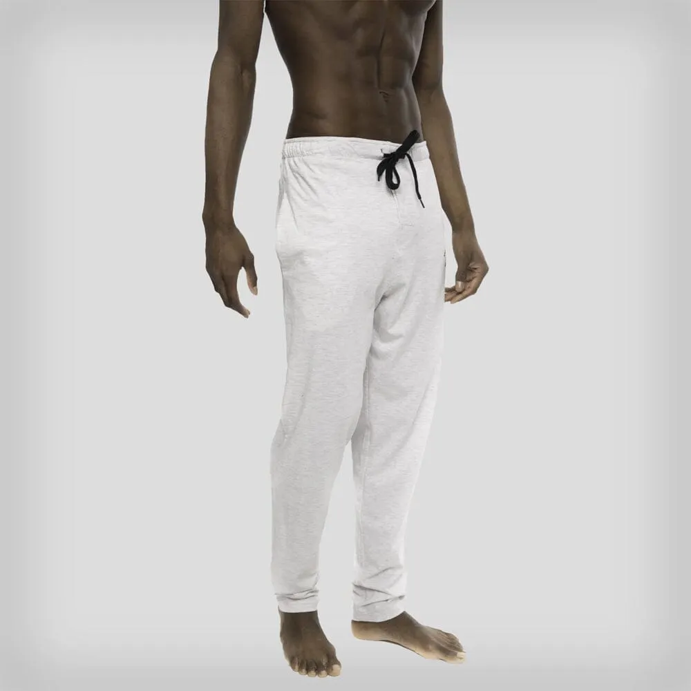 Men's Heather Contrast Elastic Sleep Pants - Grey Black - FINAL SALE