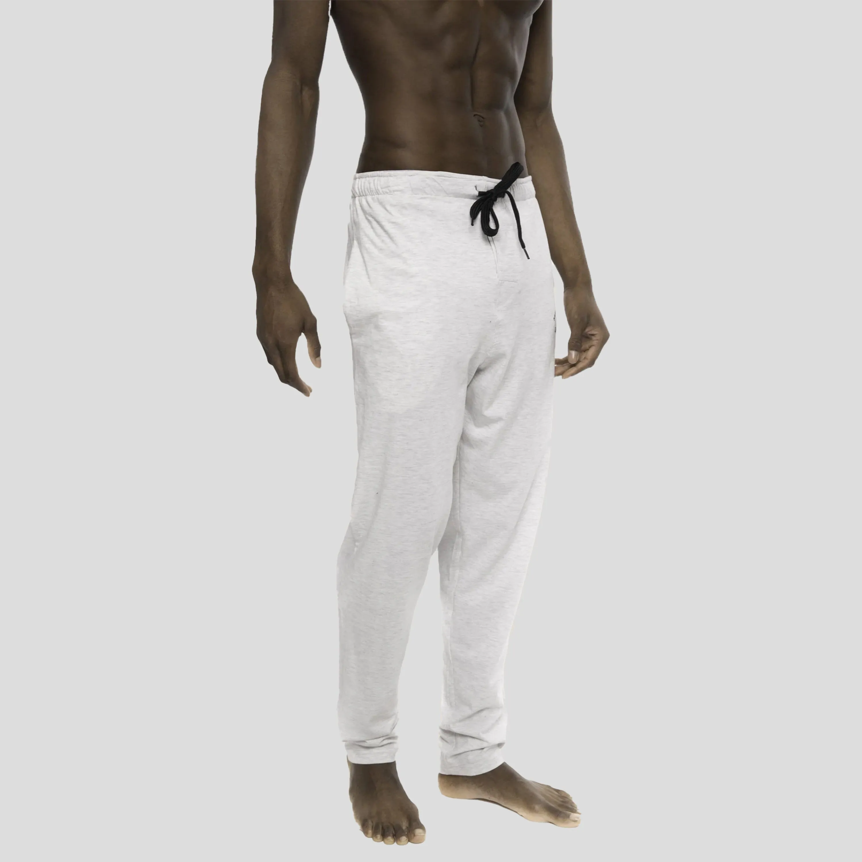 Men's Heather Contrast Elastic Sleep Pants - Grey Black - FINAL SALE