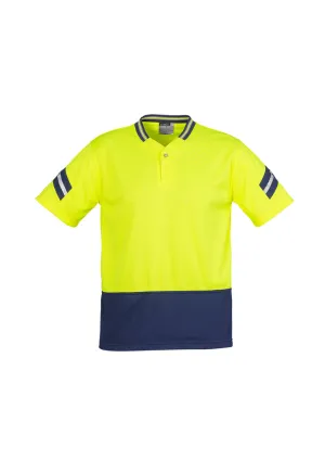Mens Hi Vis Astro Short Sleeve Polo XL / Yellow/Navy