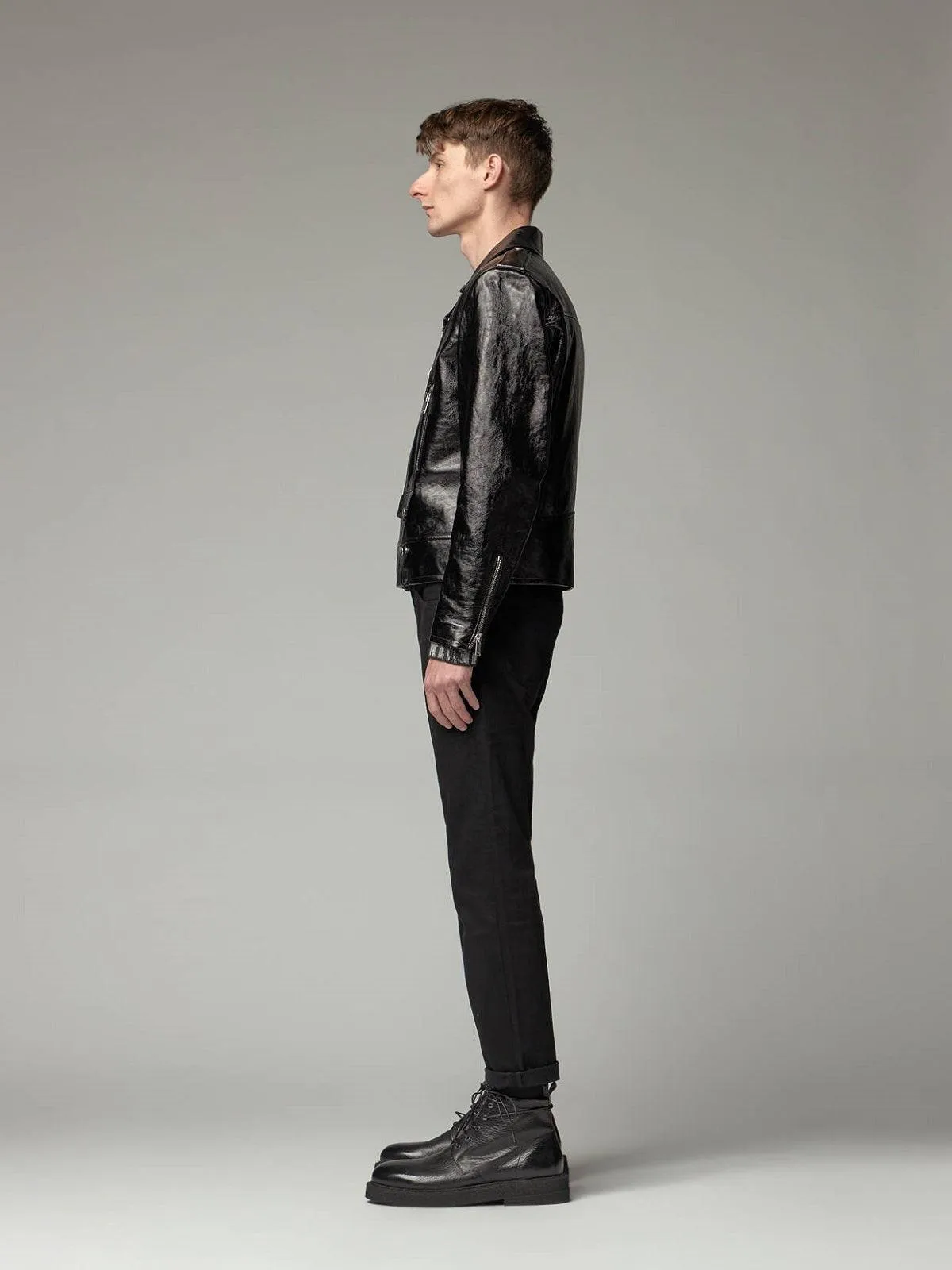 Men's Leather Jacket in Black