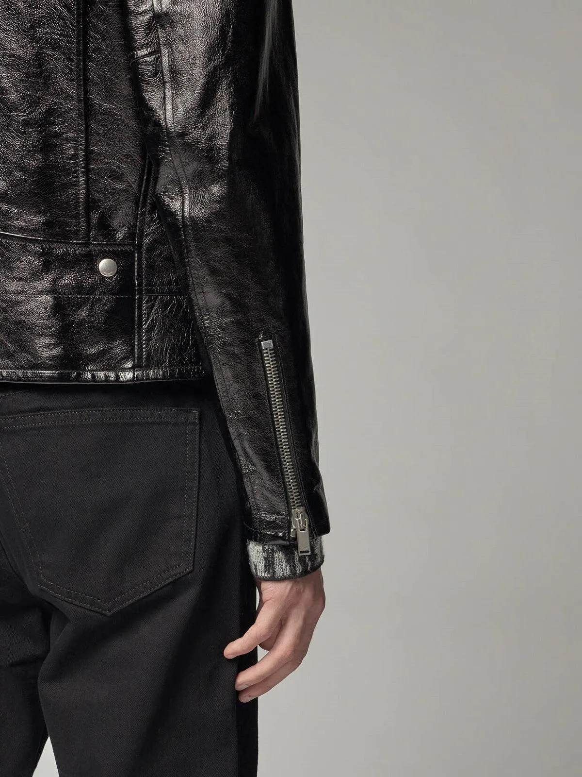 Men's Leather Jacket in Black