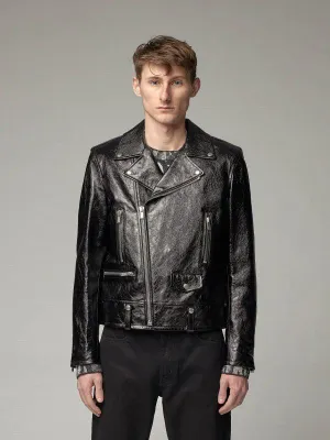 Men's Leather Jacket in Black